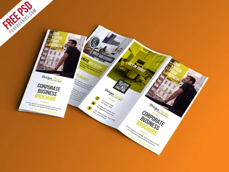 Professional Trifold Brochure PSD Template