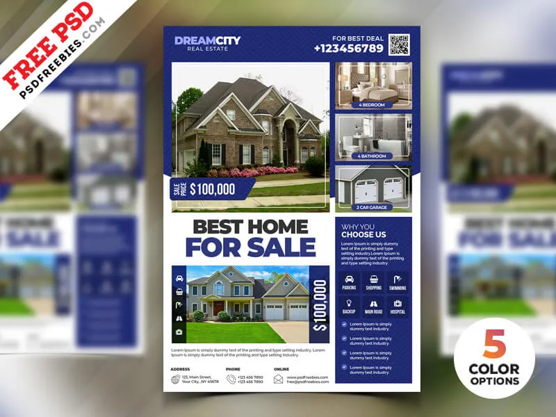 Real Estate Flyer Design PSD Set