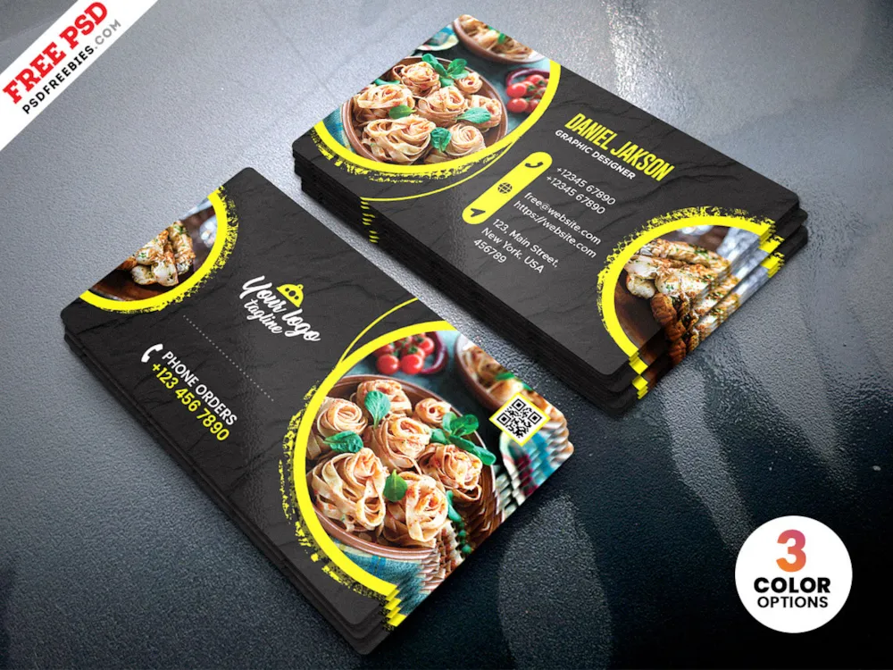 Restaurant Designer Business Card PSD Templates