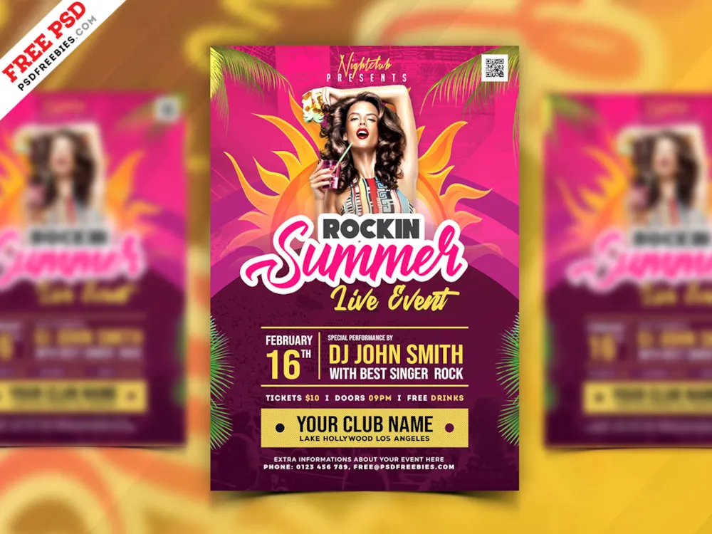 Rockin Summer Party Flyer PSD
