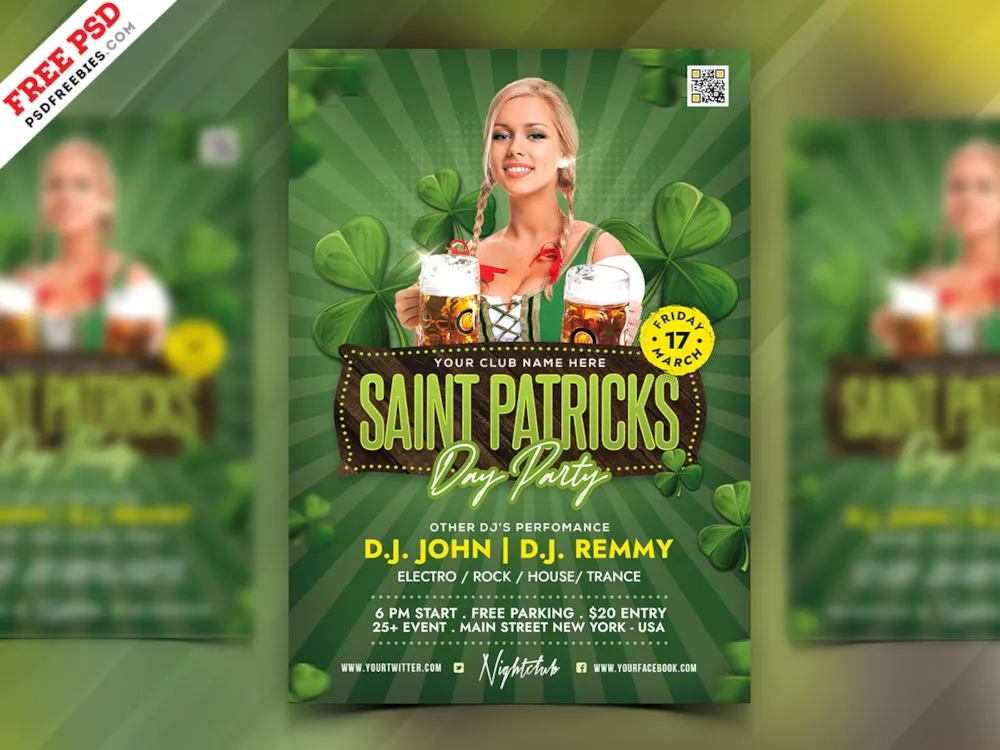 Saint Patrick's Day Celebration Flyer PSD