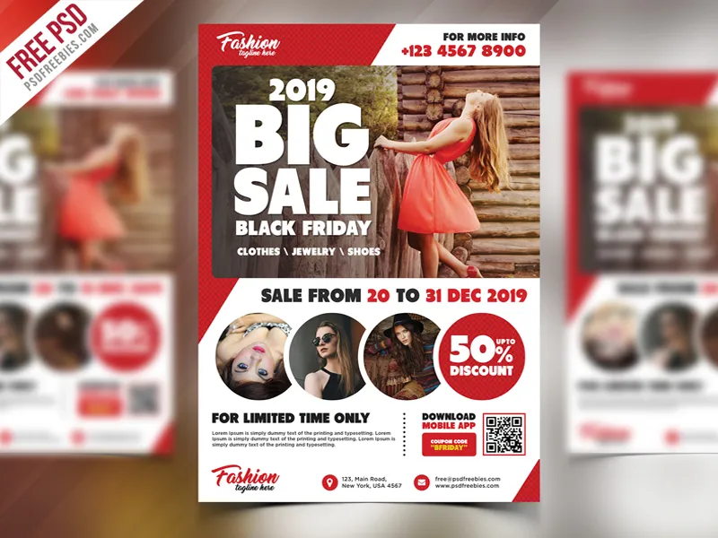 Sale Promotional Free Flyer PSD