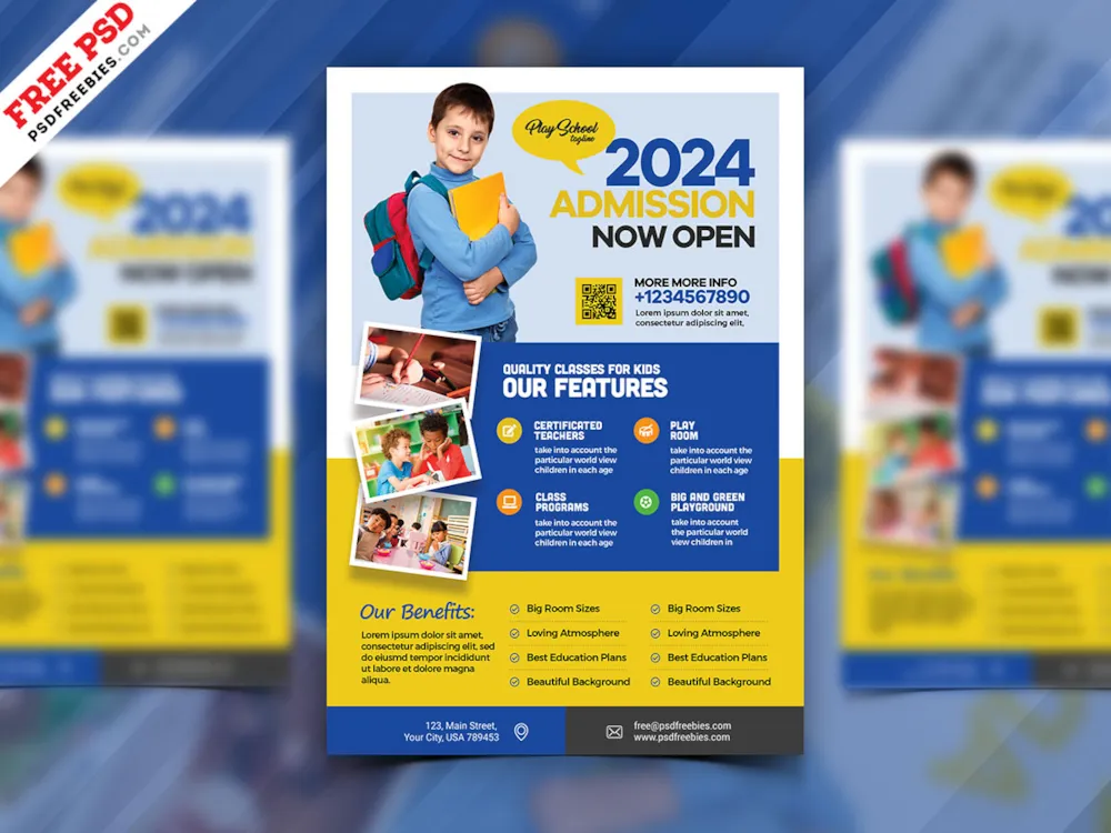 School Admission Open AD Flyer PSD