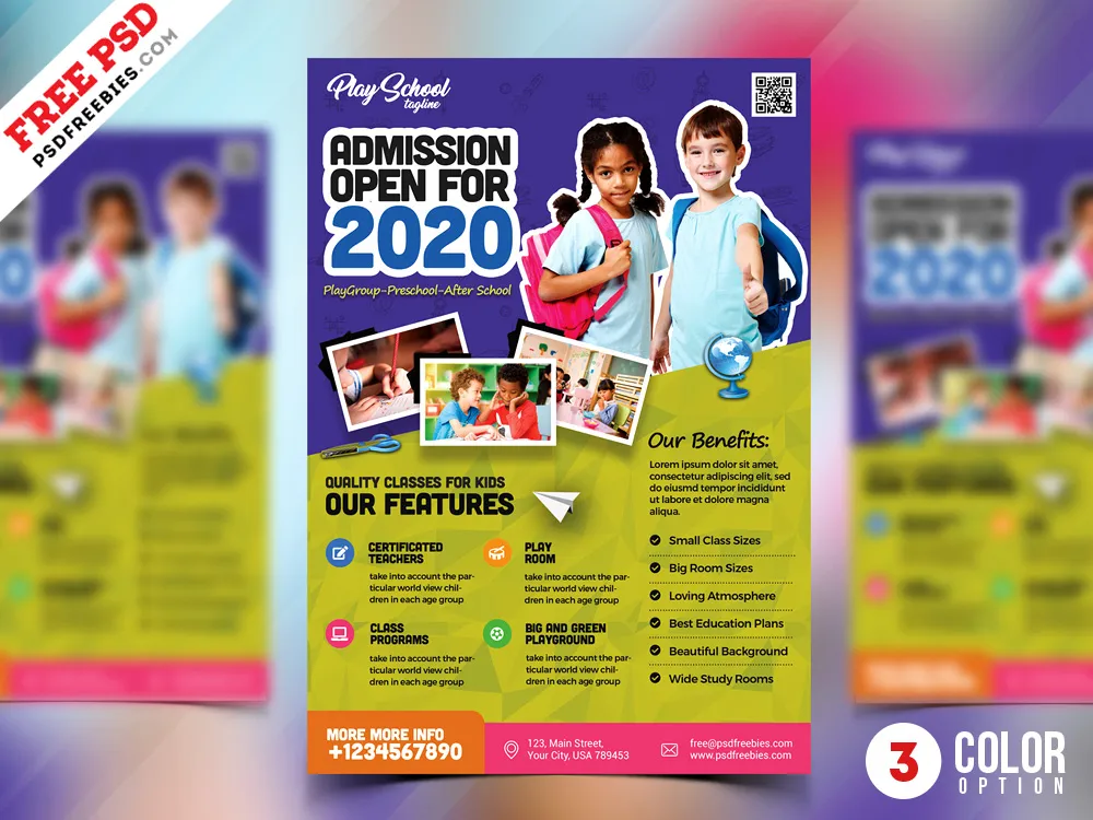 School Admission Open Flyer PSD