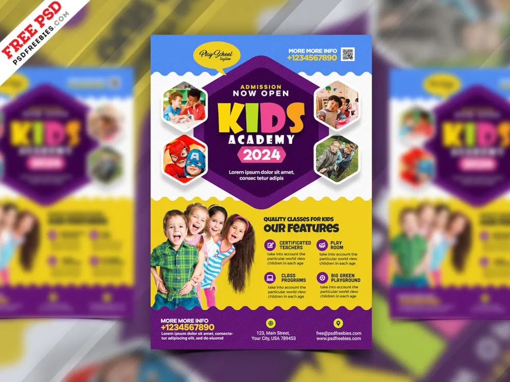 School Education Admission Flyer Design PSD