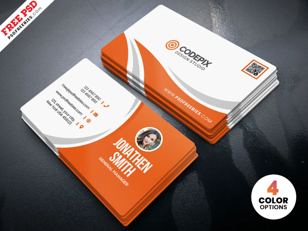 Simple Business Card Design Free PSD