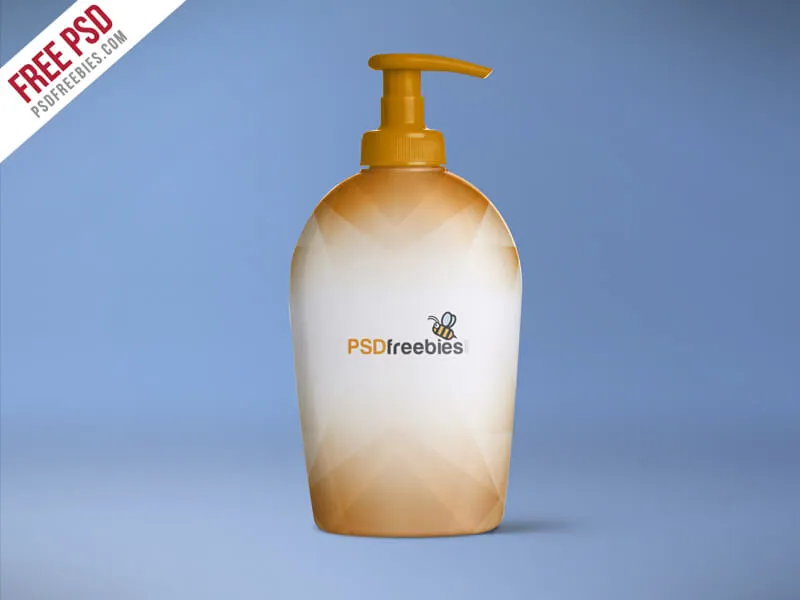 Soap Dispenser Bottle Mockup Free PSD