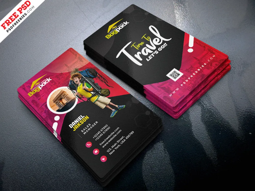 Travel Agency Business Card PSD Template
