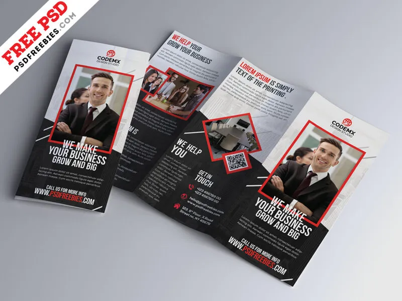 Tri-fold Brochure Design PSD Template