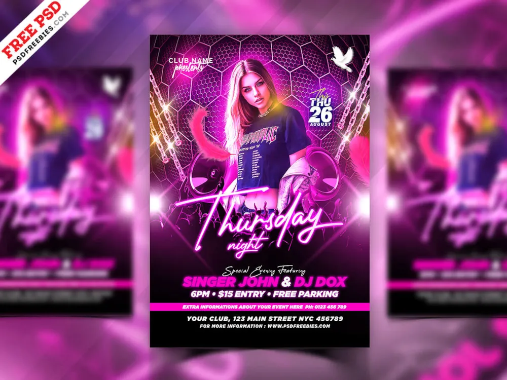 Ultimate Music and Dance Party Flyer PSD
