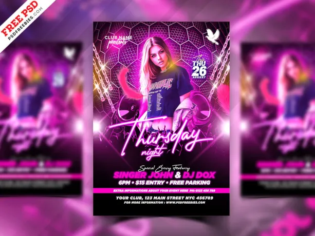 Ultimate Music and Dance Party Flyer PSD