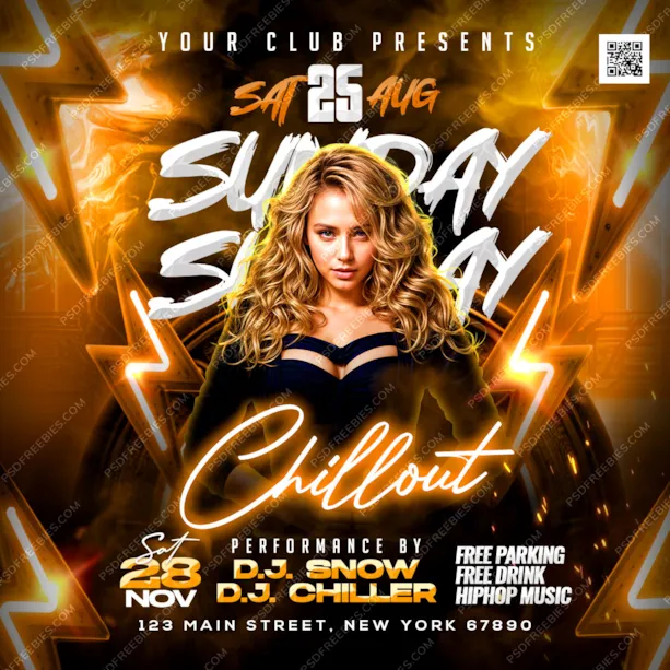 Urban Chillout Club Party Post PSD