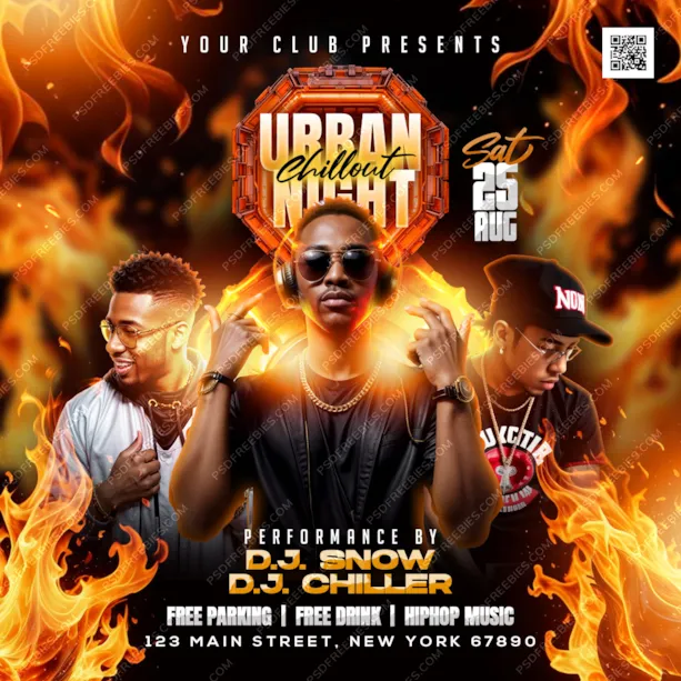 Urban Night Club Chillout Party Post PSD