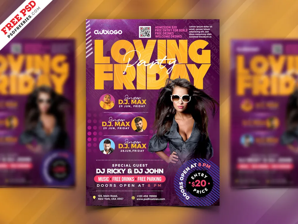 Weekend Music Festival Flyer PSD