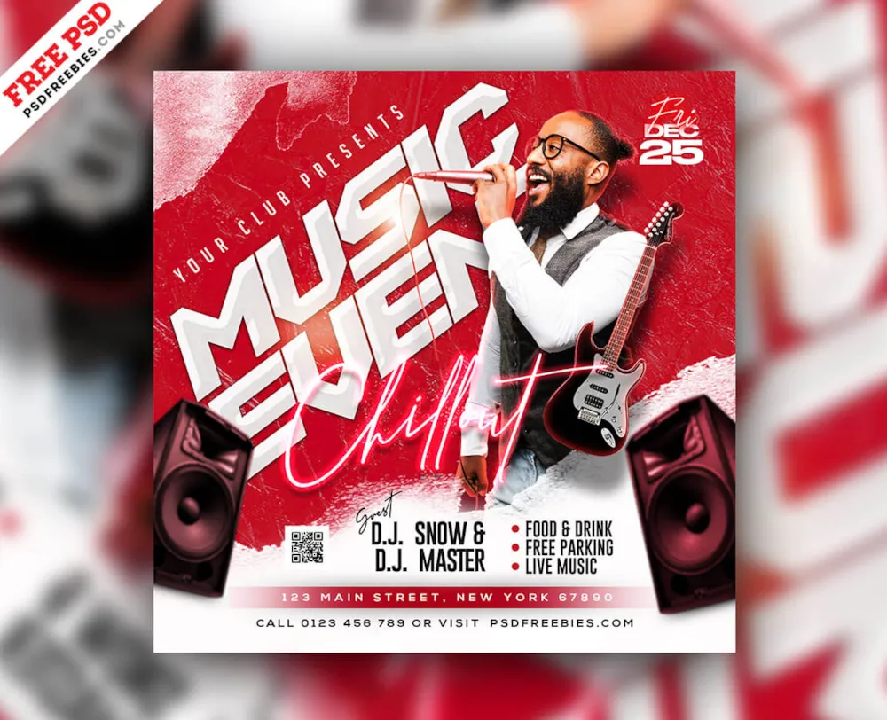Weekend Night Club Event Party Post PSD