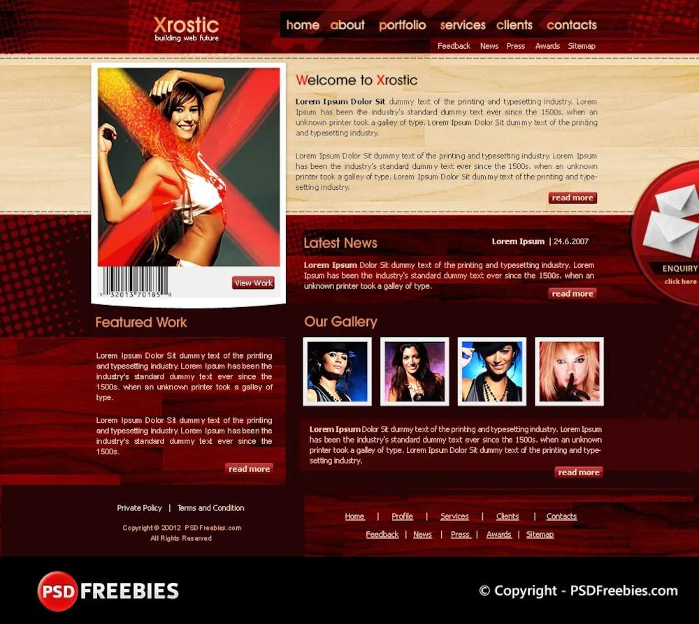 Xrostic Free PSD Template