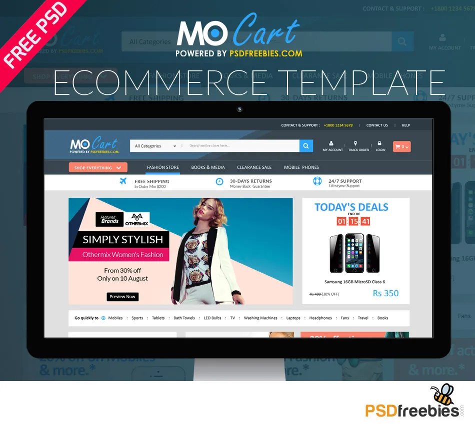 Mocart e-Commerce Website PSD Template